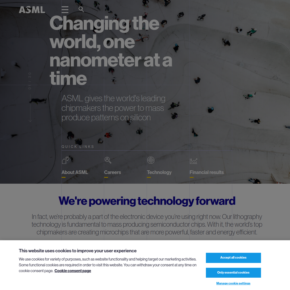 Главная страница ASML